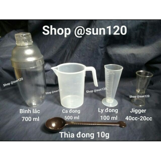 Combo bộ 5 dụng cụ pha chế định lượng