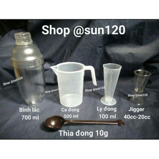 Combo bộ 5 dụng cụ pha chế định lượng
