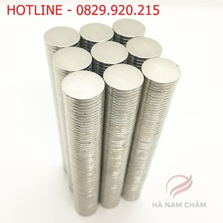 nam châm viên tròn kích thước phi 15mm dày 1.5mm mạ nikel