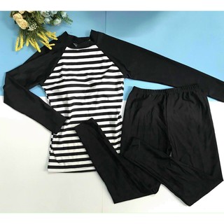 Đồ bơi bộ bơi bikini kín đáo tay dài học sinh quần dài rẻ LONACO TD03