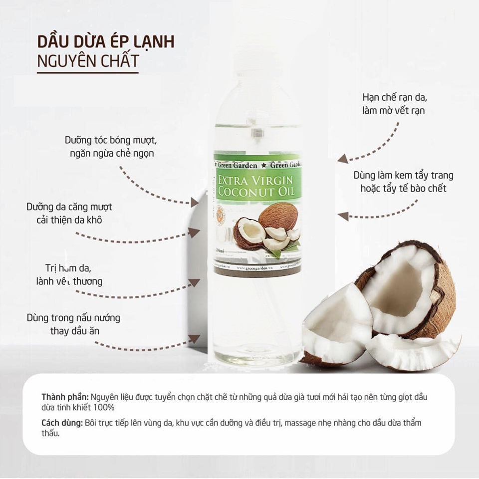 Dầu dừa ép lạnh [hàng hữu cơ] cam kết 100% nguyên chất QUÊ MỘT CỤC 100 / 250ml (handmade)