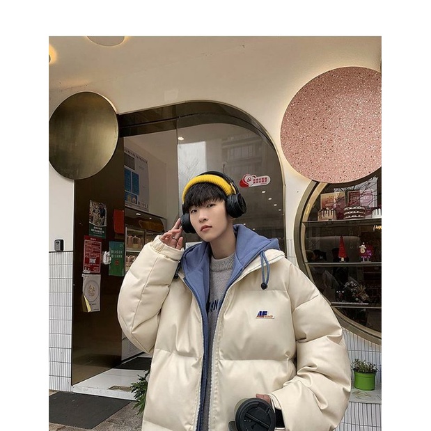 Áo khoác da phao kèm mũ cực chất