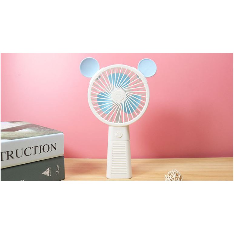 [Siêu Sale] Quạt Mini tích điện cầm tay và để bàn hình tai chuột siêu Dễ Thương | BigBuy360 - bigbuy360.vn