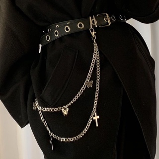 Belt, women's chain, accessories, hip-hop pendant, chain, punk belt.
