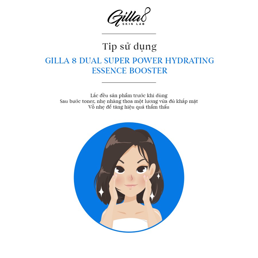 DƯỢC CHẤT CẤP NƯỚC GILLA8 DUAL SUPER POWER HYDRATING BOOSTER 50ML | BigBuy360 - bigbuy360.vn