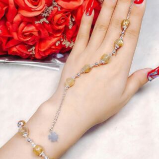 lắc bạc mix đá phong thủy
