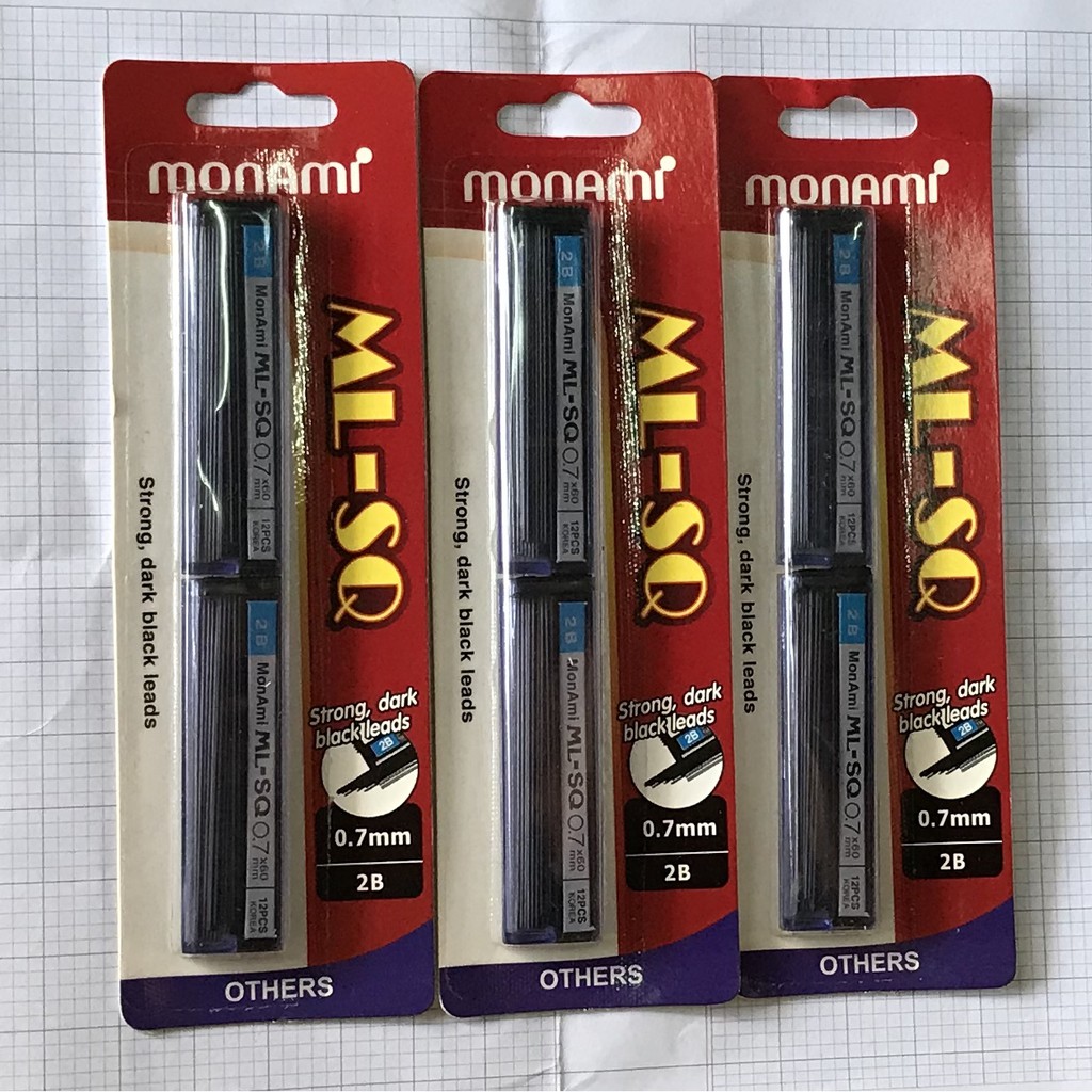 Vỉ 2 hộp ruột chì Monami 0.5mm