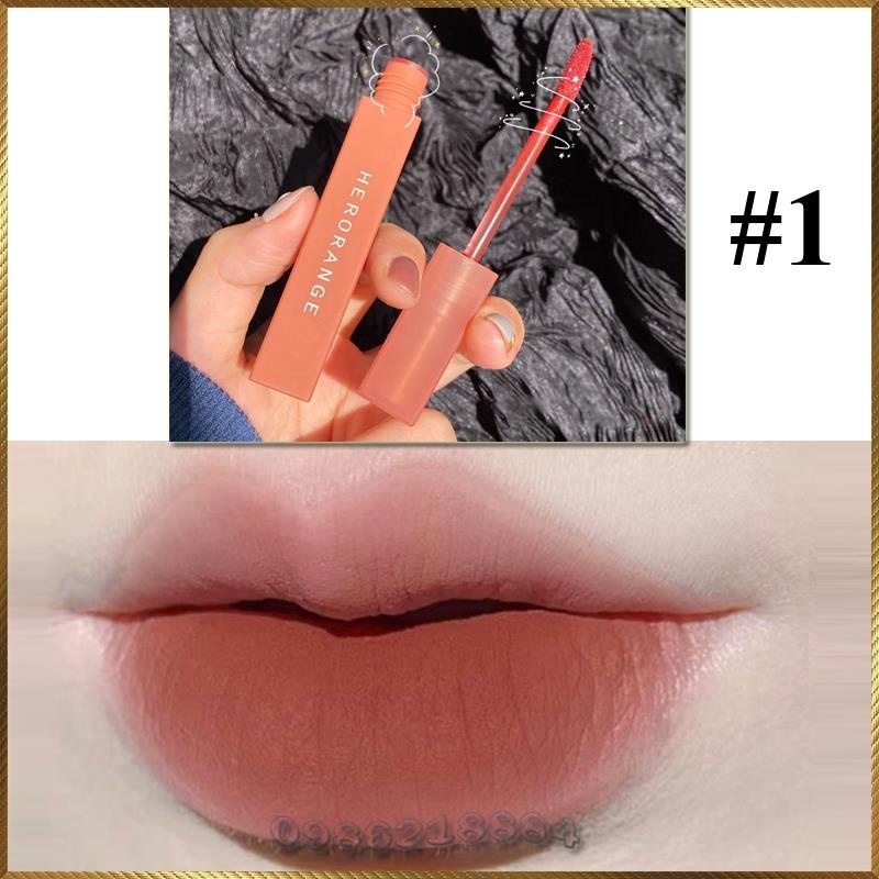 Son lì Herorange mềm mịn như nhung chống thấm nước chống khô môi lâu trôi H965