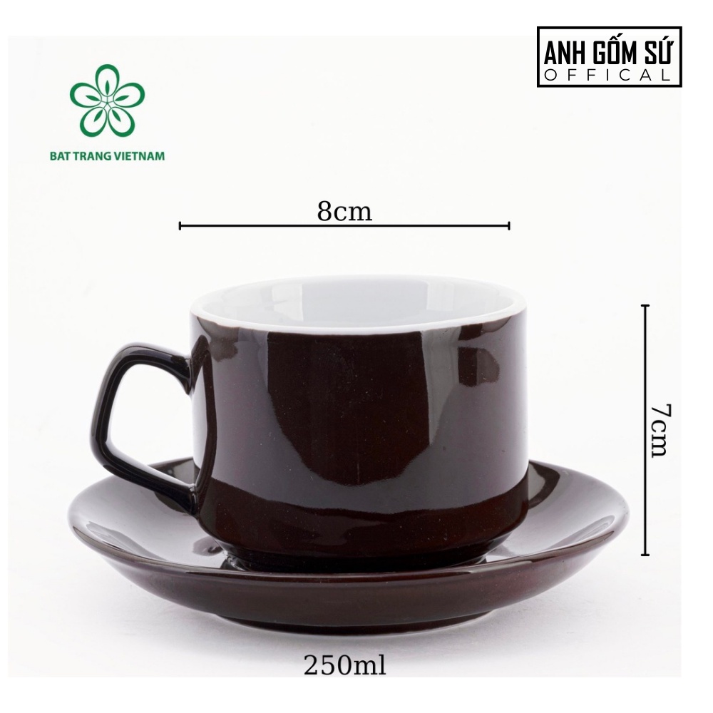 Cốc sứ vân đá Bát Tràng cao cấp - ly sứ uống cà phê dung tích 250ml, nhiều màu đẹp