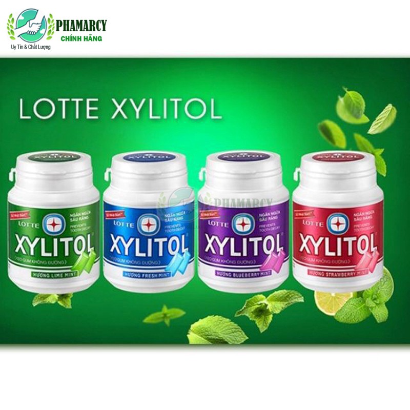 Kẹo gum không đường giúp trắng răng thơm miệng  XYLITOL Nhật Bản
