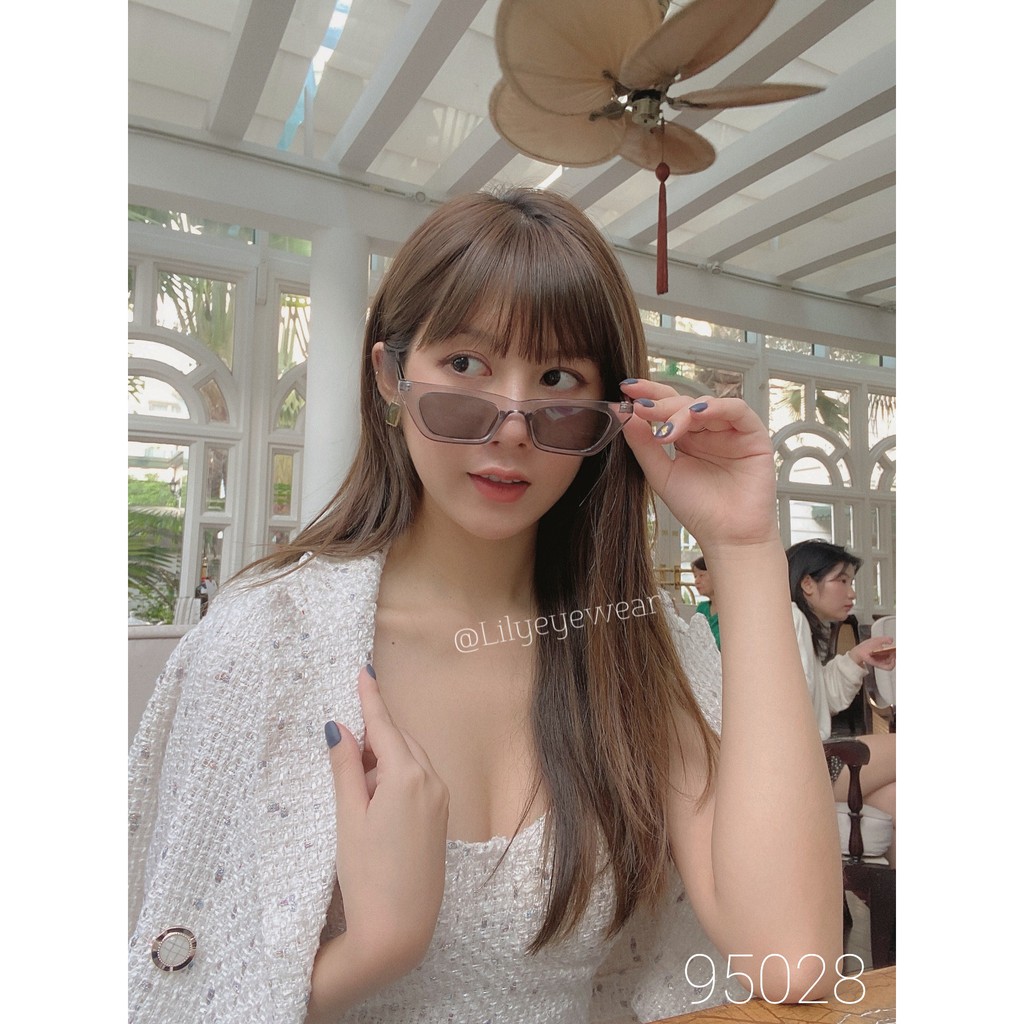 Kính mát nam nữ Lilyeyewear mắt mèo chống UV400, chất liệu nhựa chắc chắn thiết kế thời trang 95028 | BigBuy360 - bigbuy360.vn