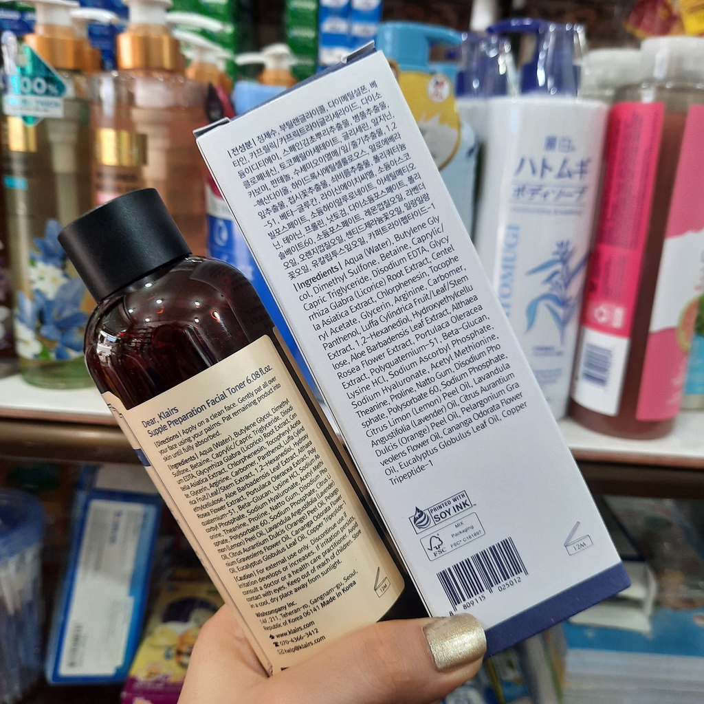 NƯỚC HOA HỒNG KLAIRS SUPPLE PREPARATION FACIAL TONER 180ml