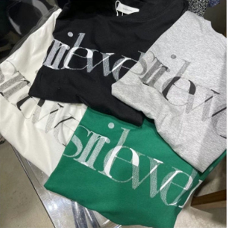 Áo thun IELGY tay ngắn dáng rộng in chữ phong cách Hàn Quốc thời trang mùa hè cho nữ