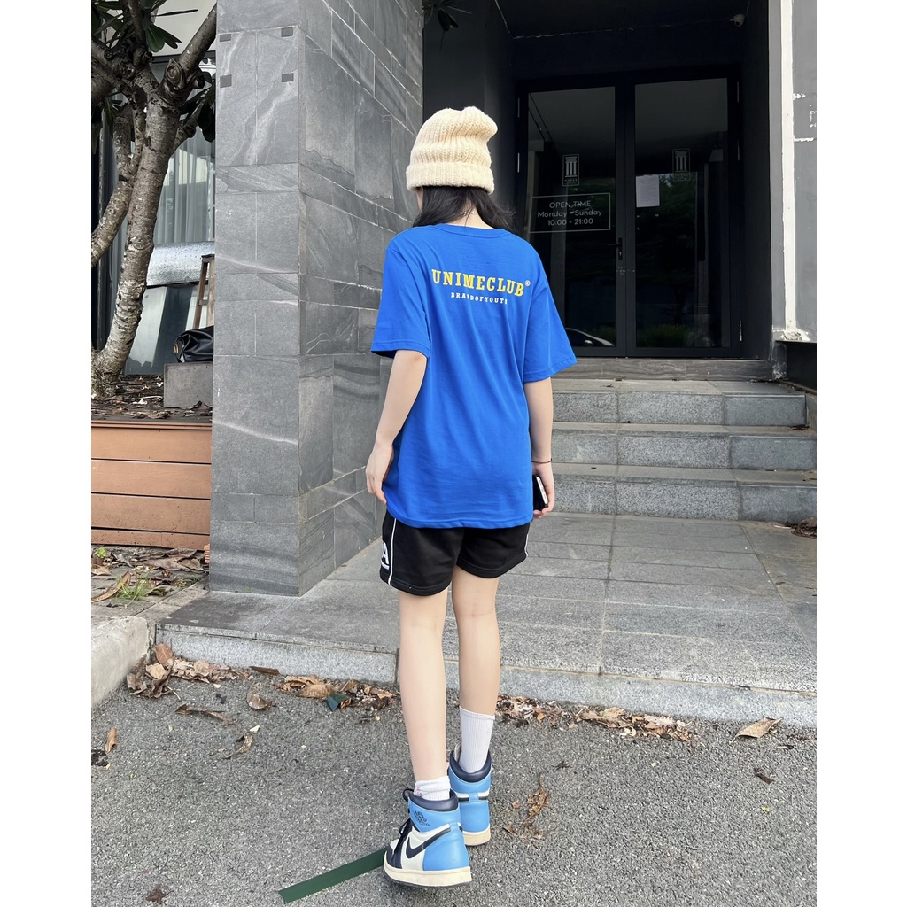 ÁO THUN NAM/NỮ UNIME BASIC LOGO - XANH DƯƠNG