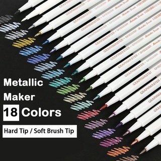 Bút lông marker đầu mềm 18 màu tùy chọn dùng cho vẽ mỹ thuật DIY