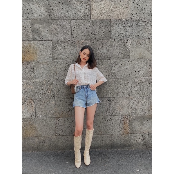 Quần Shorts jean lưng cao REVERCLOTHINGS Senka