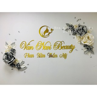 Set hoa giấy mỹ thuật đẹp chuyên trang trí spa, shop, sự kiện...