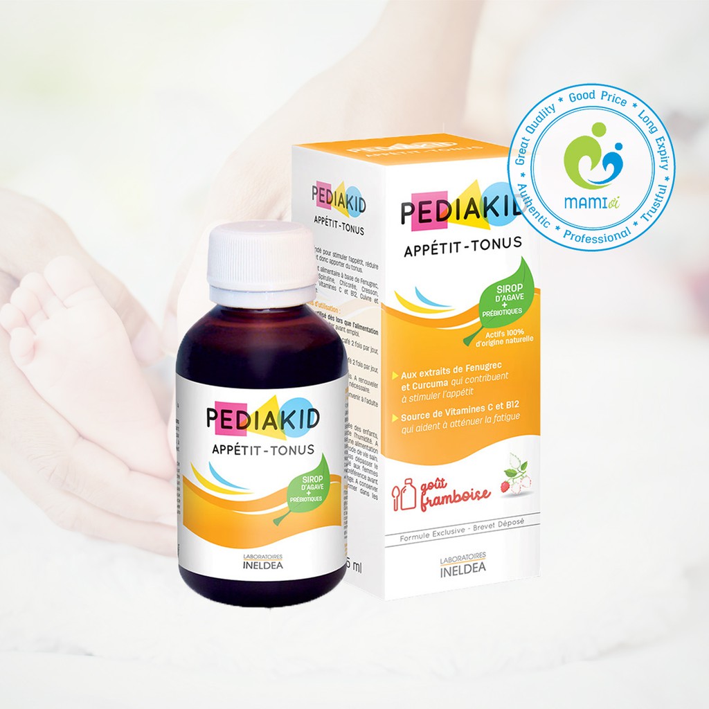 Vitamin cho bé (125ml) giúp ăn ngon, giảm biếng ăn cho trẻ 6 tháng tuổi trở lên Pediakid Appétit Tonus, Pháp