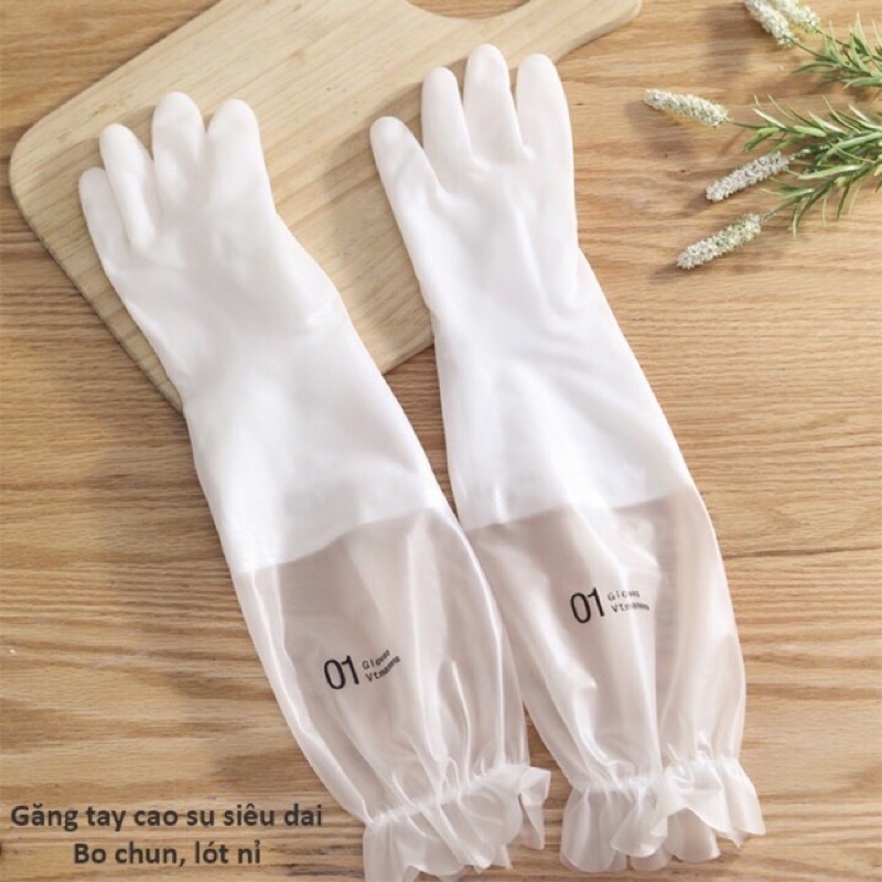Găng tay lót nỉ dáng dài siêu dai