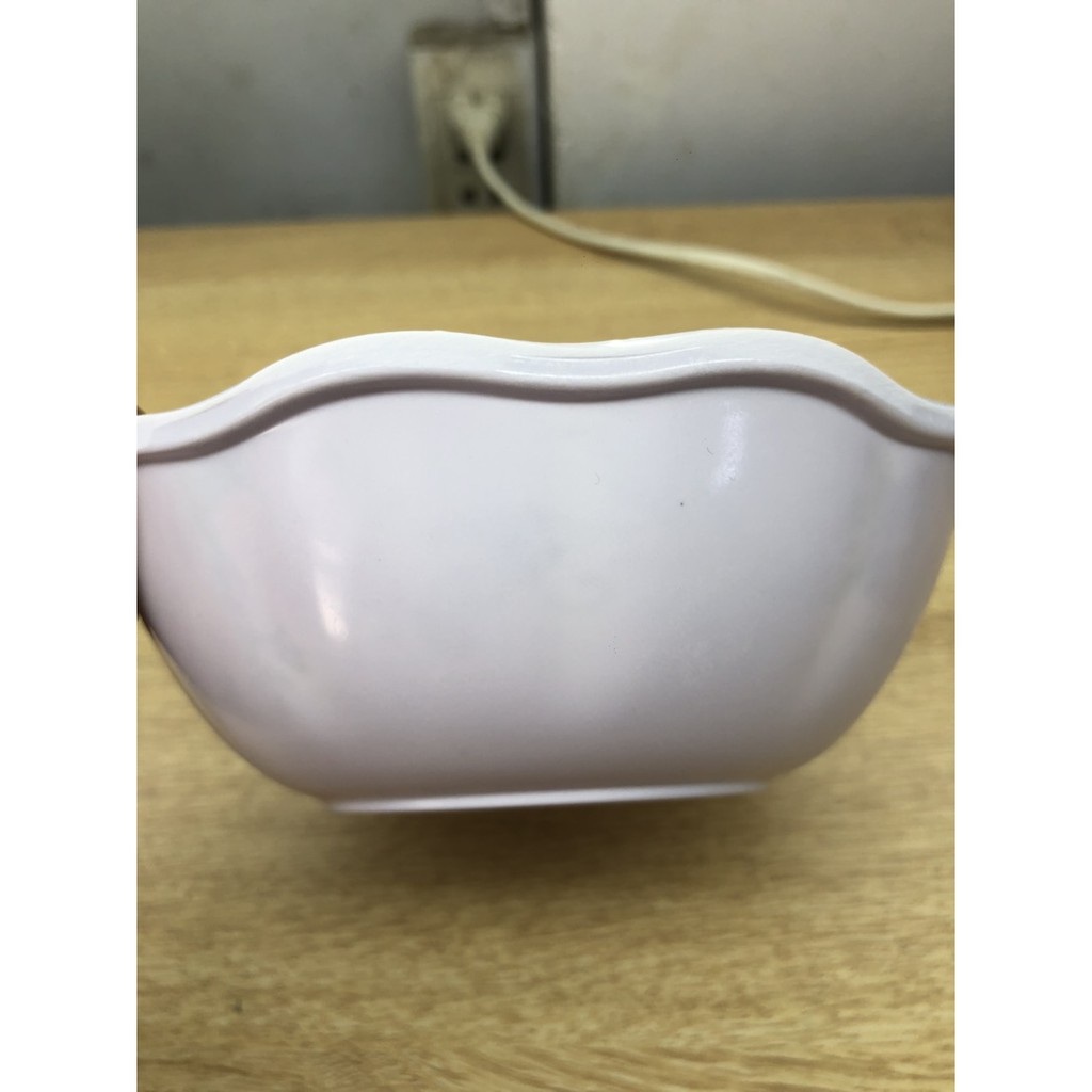 tô melamine tròn 16 cm dạng mai hoa văn bông nền màu trắng ( 1 cái )