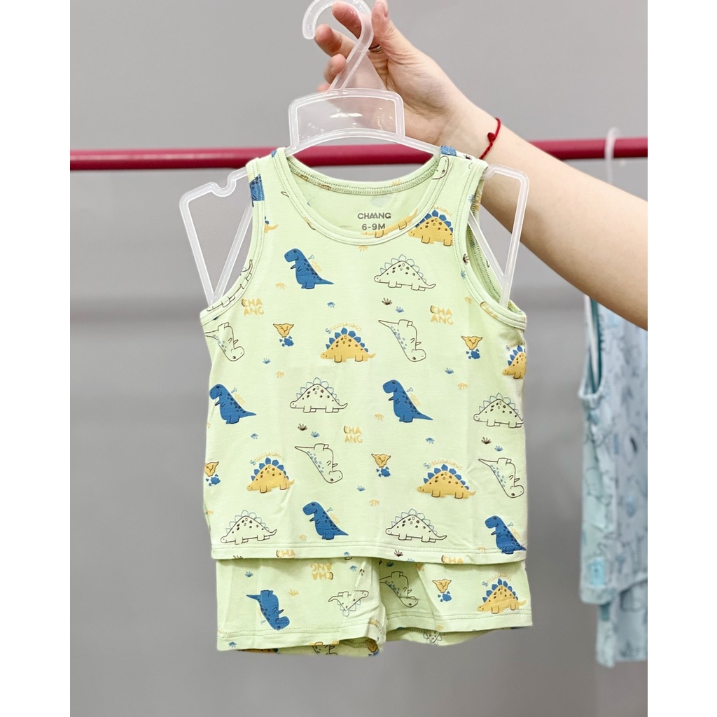 CHAANG Bộ ba lỗ cho bé trai bé gái chất cotton cao cấp mềm mịn thoáng mát