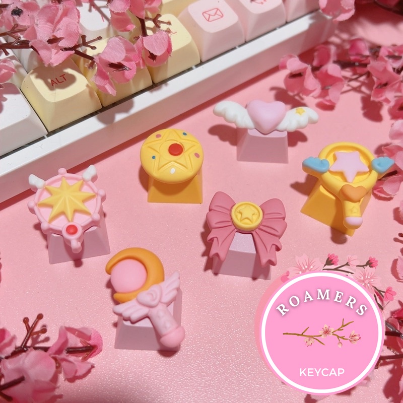 Keycap Lẻ Sakura Siêu Xinh Xắn Phím Lẻ PBT ABS Phím Rời