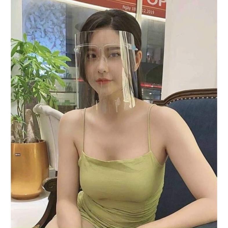 TẤM CHẮN Face shield Mặt Nạ Bảo Hộ Y Tế Chống Dịch, Chống Giọt Bắn, Bụi Trong Suốt Nhựa PET, Khẩu Trang Nhựa