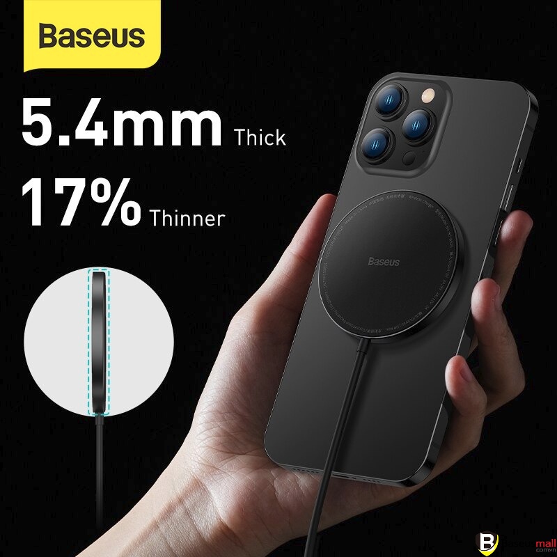 Baseus -BaseusMall VN Bộ sạc không dây từ tính Baseus Mini2 15W Dành cho iP 12/13