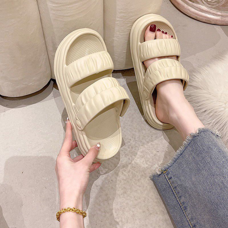 Dép Sandal nữ đế cao 4cm,dép quai hậu nữ nhựa nhún chất liệu Eva