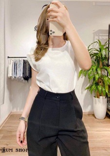Quần baggy cạp cao - ẢNH THẬT