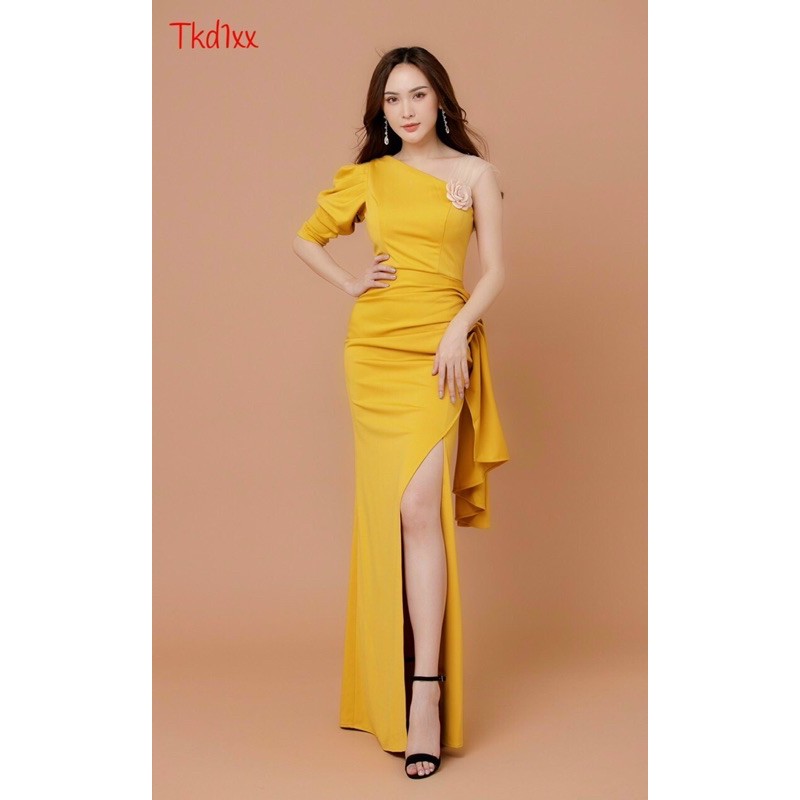 Đầm dạ hội lệch vai cao cấp. Hàng TK