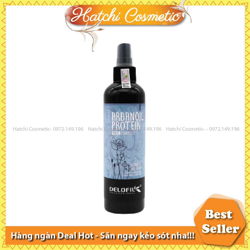 [Delofil] Xịt Dưỡng Vitamin Delofil Hair Spray Mềm Mại, Bóng Mượt, Phục Hồi Tóc Chẻ Ngọn 260ml HC262