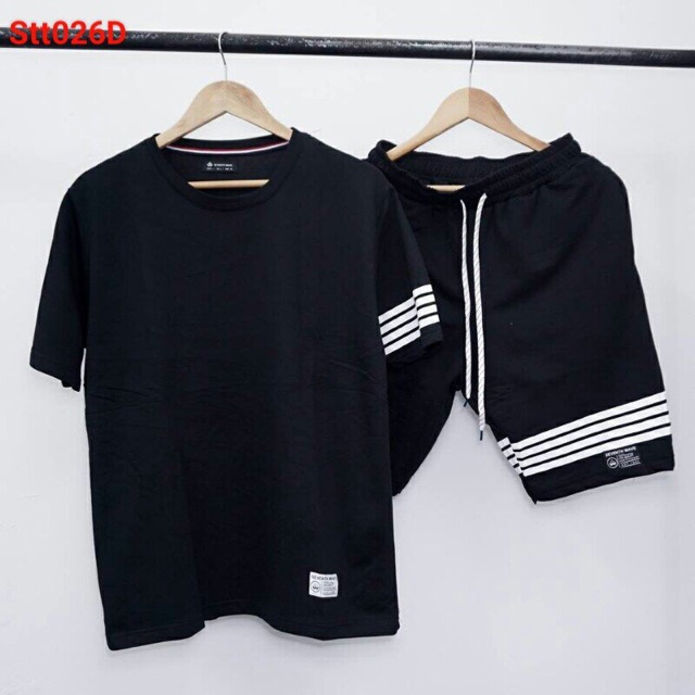 [GIÁ SỐC] Sét thể thao lưới mè, sét thể thao, sét thể thao nam, sét thể thao 4 sọc trắng STT026 | BigBuy360 - bigbuy360.vn