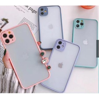 Ốp nhám bảo vệ camera màu pastel dành cho iPhone 7 8 7 Plus 8 Plus X Xs Xr XsMax iPhone 11 11 Pro 11 Promax