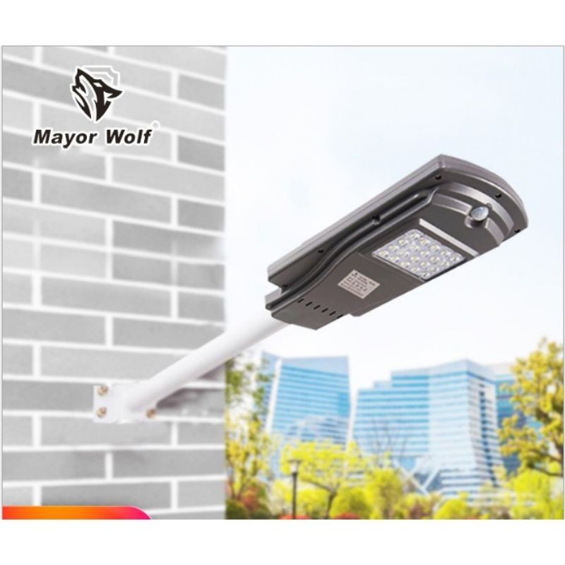 Đèn năng lượng Mặt Trời Mayor Wolf 20w cảm biến radar và cảm biến chuyển động.