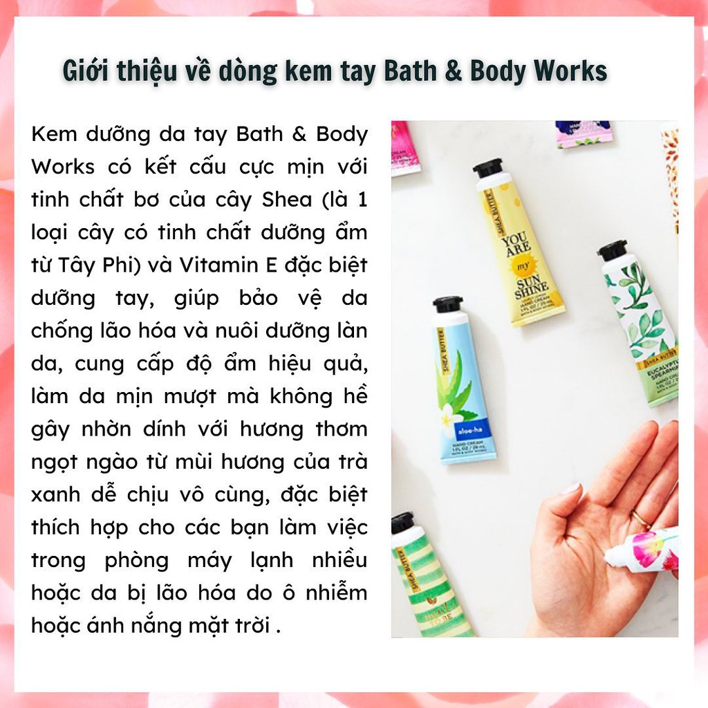 (Fullsize 29ml) Kem tay Bath & Body Works Hand Cream được chọn mùi | BigBuy360 - bigbuy360.vn