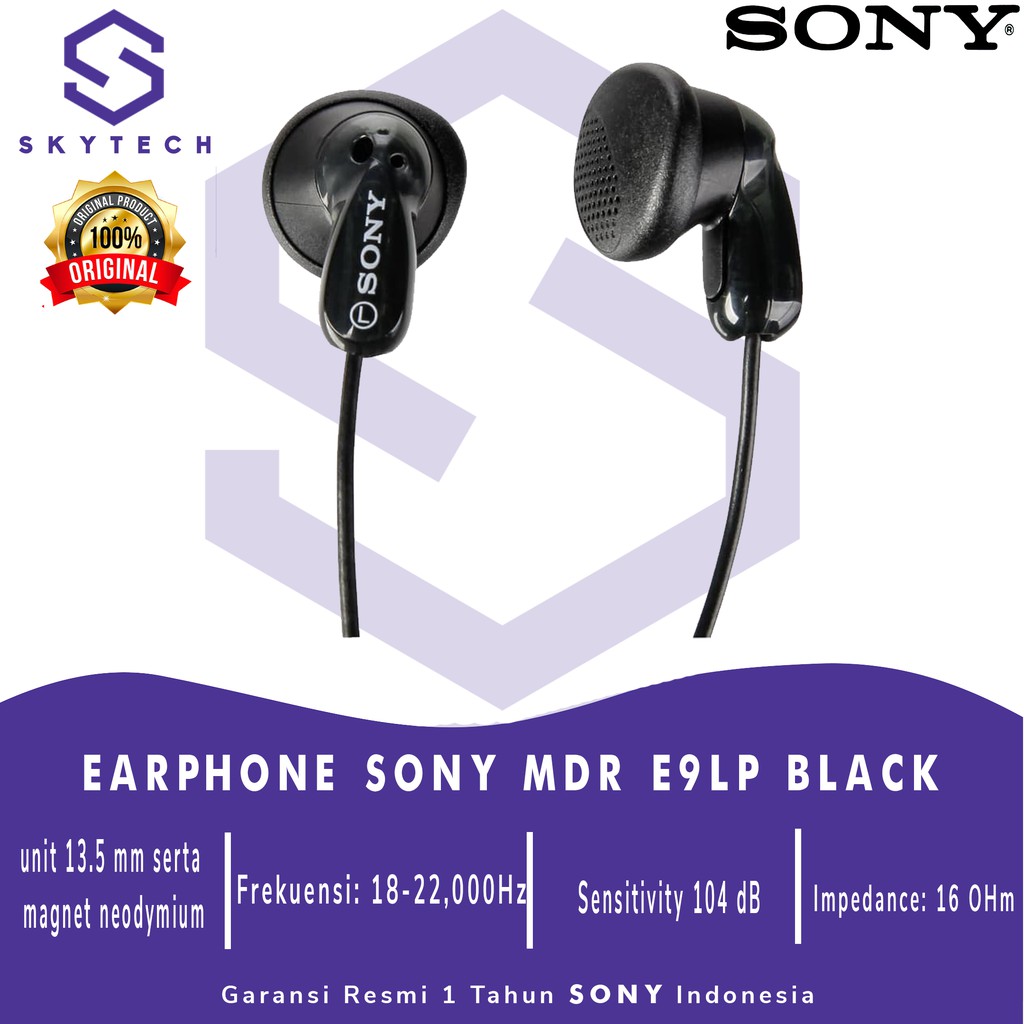 Tai Nghe Màu Đen Chính Hãng Sony Mdr E9lp