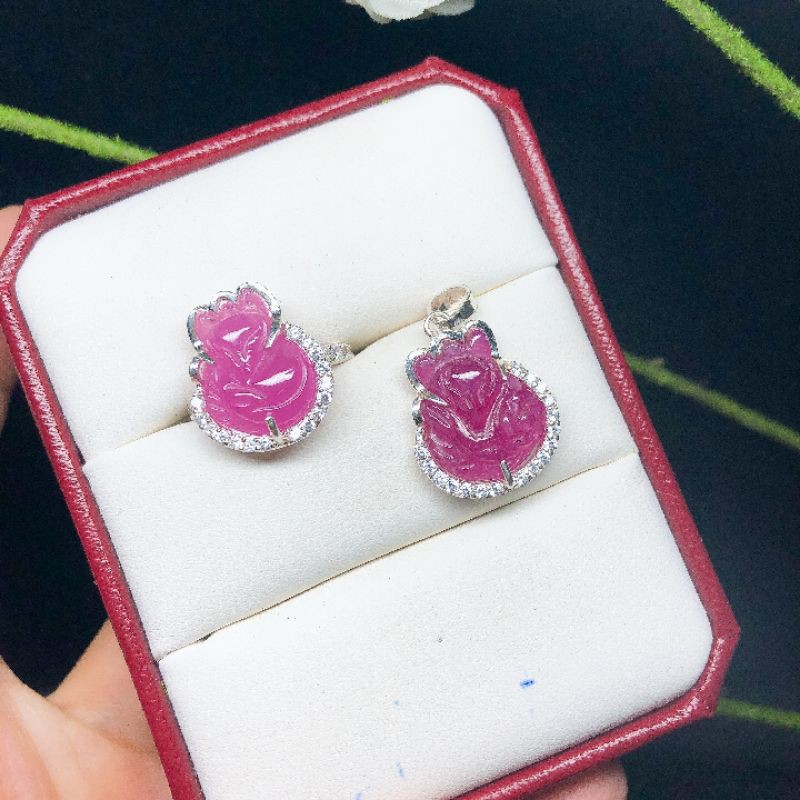 MẶT HỒ LY RUBY# BỌC BẠC