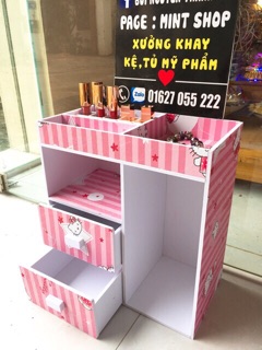 Tủ mini hello kitty sọc kệ mỹ phẩm