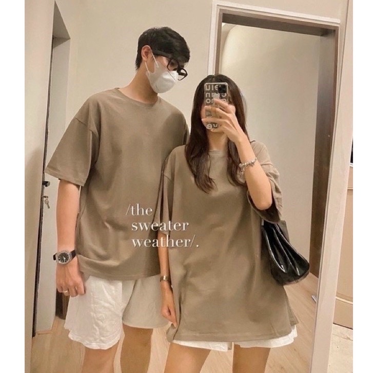 Áo thun Unisex Thoyeufashion Basic Tee phông trơn nam nữ tay lỡ oversize form rộng 22 màu