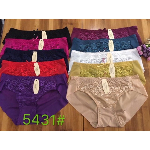 Combo 10 quần chip su phối ren