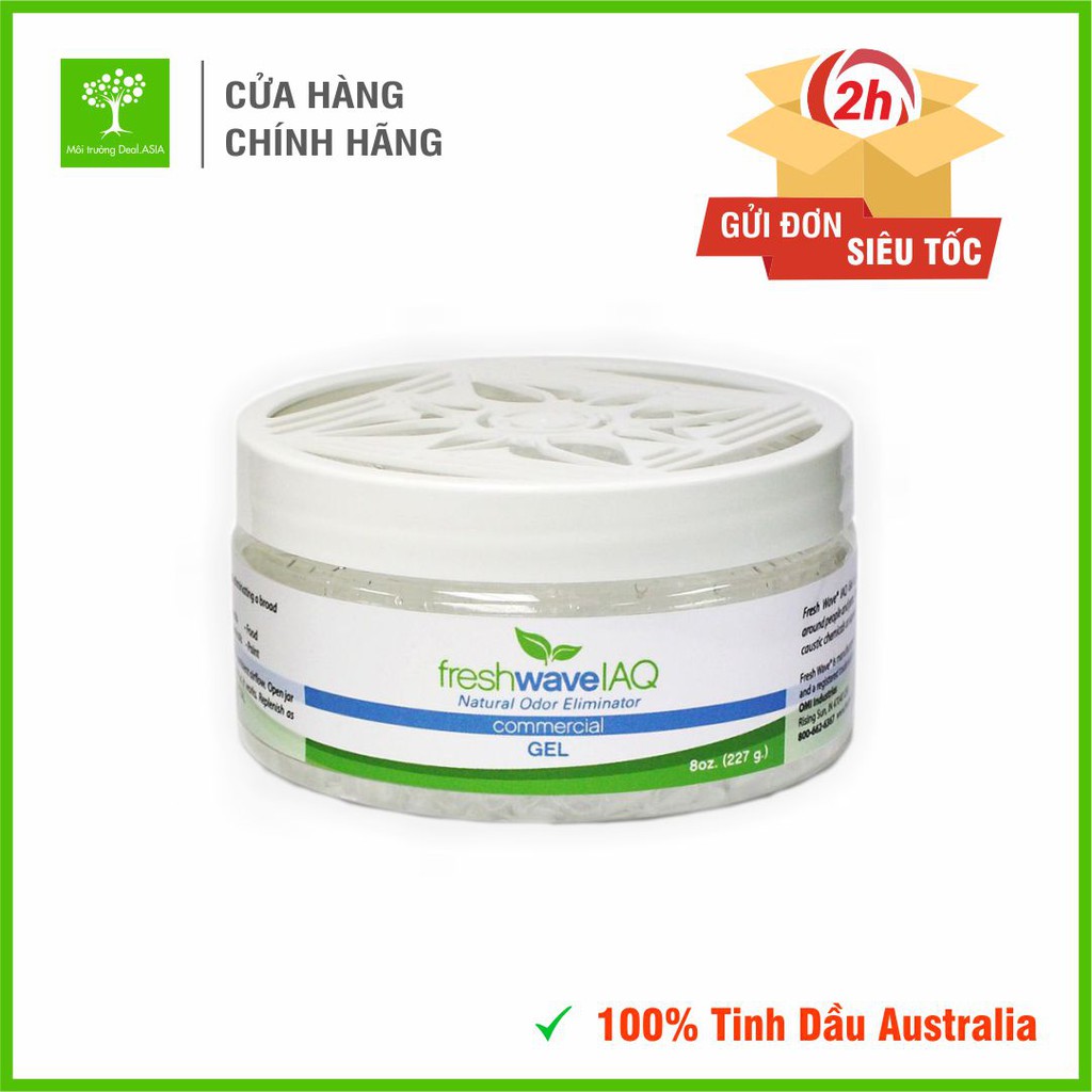 Gel Tinh Dầu Khử Mùi Ôtô, Văn phòng - Fresh Products WAVE IAQ - 100% Tinh dầu Úc - Hộp 225 &amp; 450g