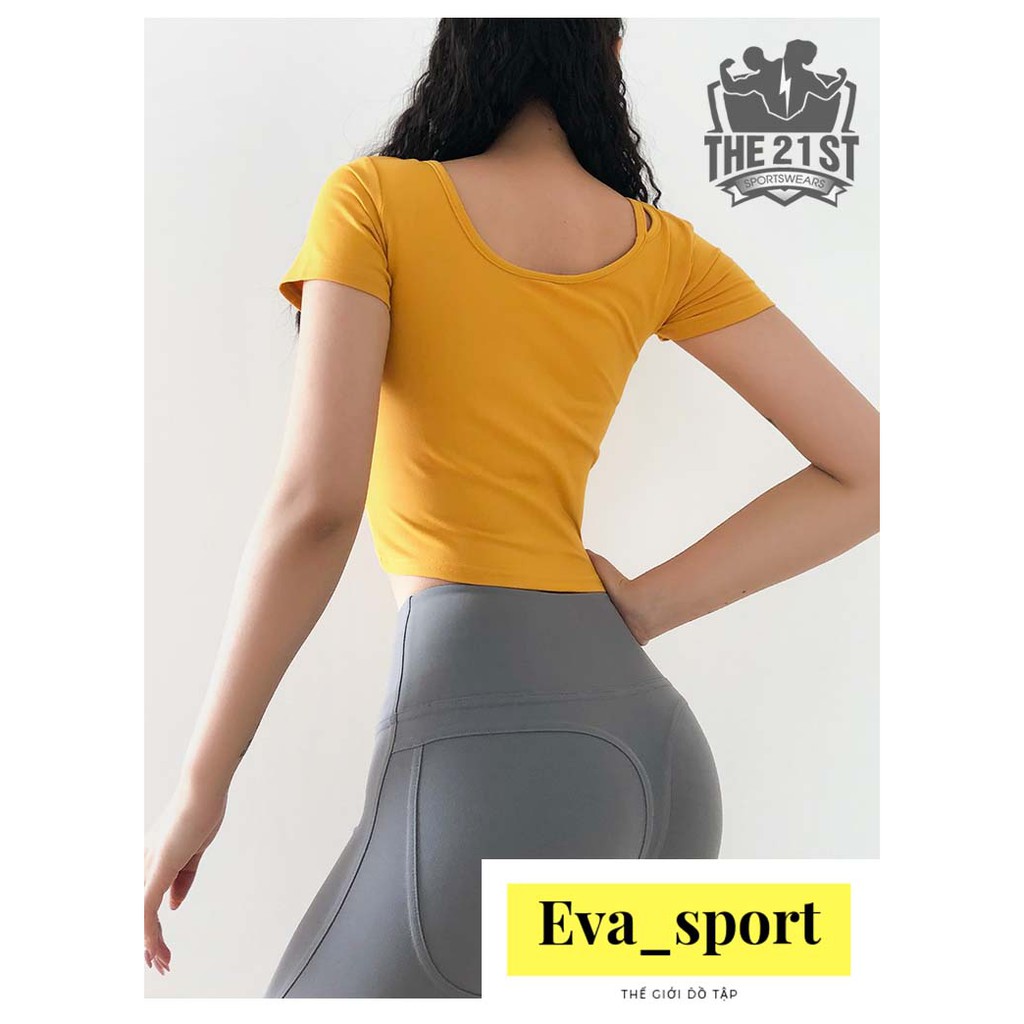 Áo Croptop Sexy [Ảnh+ Video] thể thao phong cách Âu Mỹ ( tập gym, yoga ) nhập khẩu vải xịn -EvaSport_vn