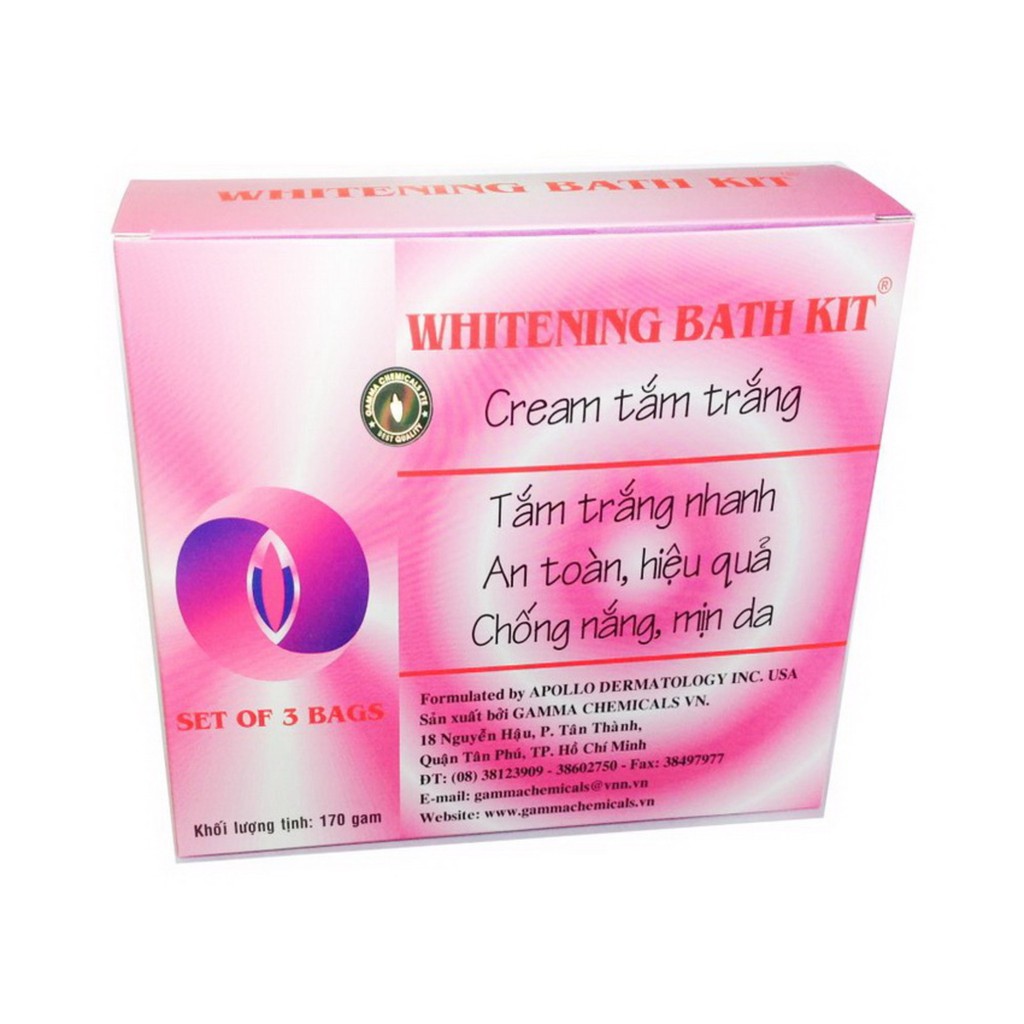 KEM TẮM TRẮNG GAMMA WHITENING BATH KIT.
