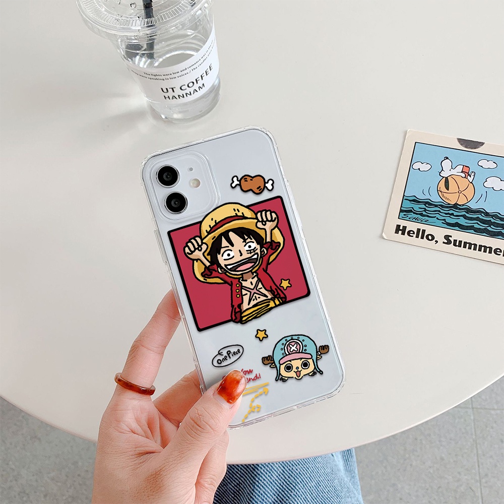 Ốp Điện Thoại Tpu Dẻo Họa Tiết One PIECE Cho iPhone 11 12 13 pro max XS X XR XSMax 7 8 6 6s plus 5 4 SE 2020
