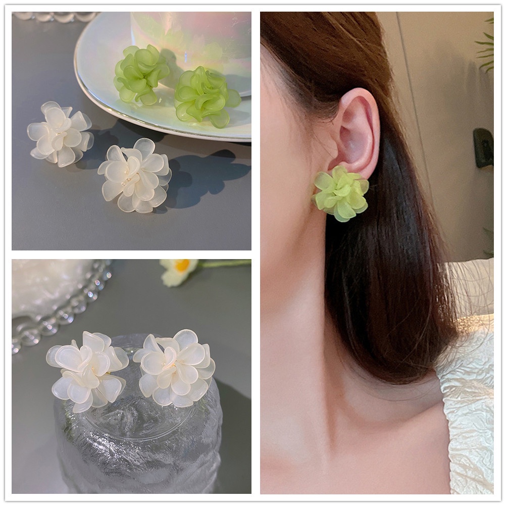 Khuyên Tai Acrylic Hình Hoa Thời Trang Mùa Hè Tươi Mới Cho Nữ