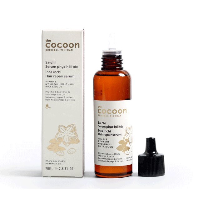 Combo Nước xịt bưởi pomelo COCOON 140ml + Serum sa-chi Phục hồi tóc COCOON 70ml