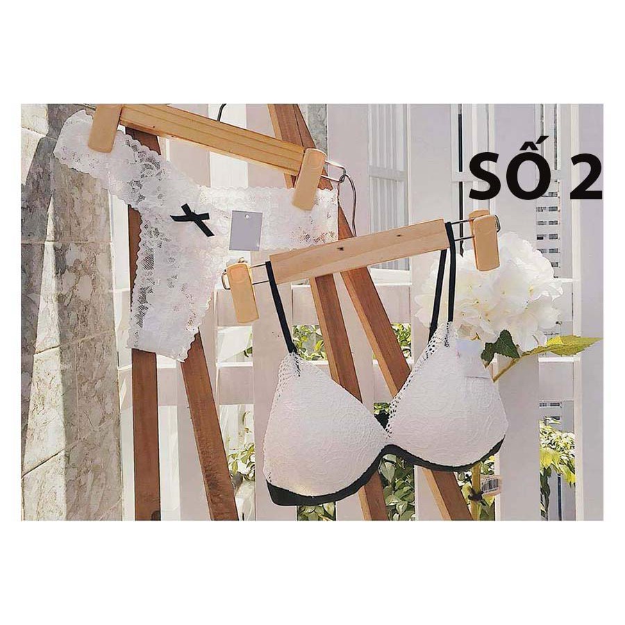 [RẺ NHẤT SHOPEE] Bộ đồ lót ren không gọng có mút nữ bralette trắng siêu xinh | BigBuy360 - bigbuy360.vn