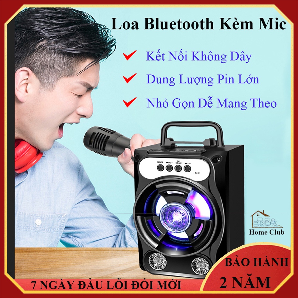 Loa bluetooth hát karaoke mini, âm thanh HIFI cực hay