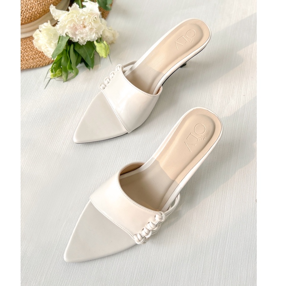 OLV - Giày Snowy Side Braided Heels